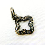 Load image into Gallery viewer, Diamond Sterling Silver Flower Charm