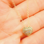 Load image into Gallery viewer, PHE38701. 14k Solid Yellow Gold Cable Link Marquise Necklace with Diamonds