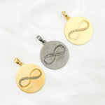 Load image into Gallery viewer, DC099. Diamond Sterling Silver Round Infinity Symbol Pendant