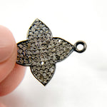 Load image into Gallery viewer, Diamond Sterling Silver Flower Connector