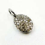 Load image into Gallery viewer, DC944. Diamond Sterling Silver Oval Charm