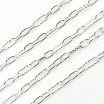 Load image into Gallery viewer, Sterling Silver Diamond Cut & 3 Smooth Links Long and Short Chains