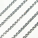 Load image into Gallery viewer, X8SB. Black Rhodium 925 Sterling Silver Wheat Chain