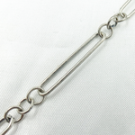 Load image into Gallery viewer, Oxidized Sterling Silver Paperclip and Round Link Chain