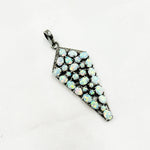 Load image into Gallery viewer, DSP061. Diamond Sterling Silver Diamond Shape Pendant with Gemstone