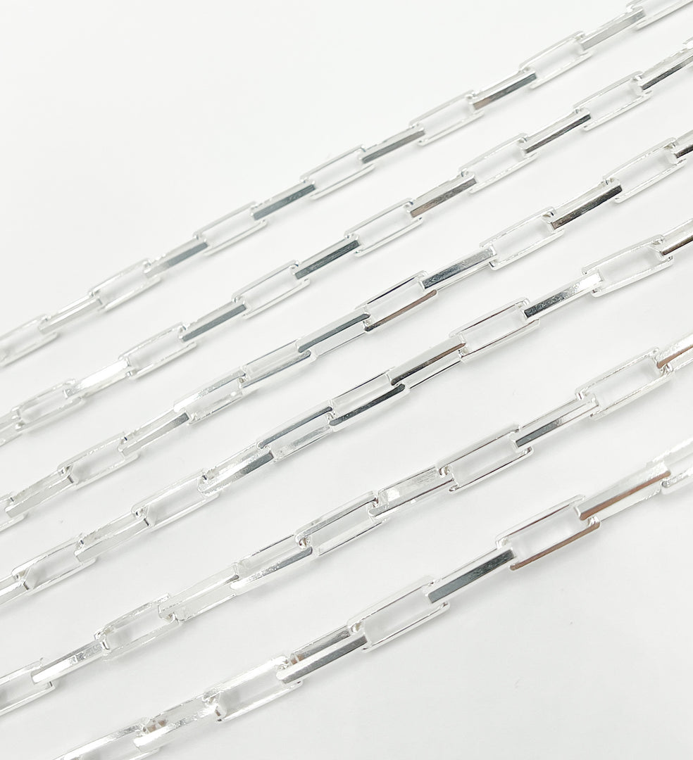 X16SS. Sterling Silver Flat Box Link Chain