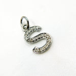 Load image into Gallery viewer, DC487. Diamond Sterling Silver Letter "S" Charm