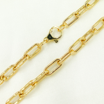 Load image into Gallery viewer, 14K Yellow Hollow Gold Smooth Paperclip Chain