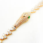 Load image into Gallery viewer, BFR60931EM. 14k Solid Gold Diamond and Emerald Bracelet