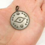 Load image into Gallery viewer, Shop Now Sterling Silver Round Eye and Star Pendant