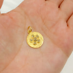 Load image into Gallery viewer, DC427. Diamond & Sterling Silver Round Flower Charm