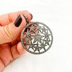 Load image into Gallery viewer, DP119. Diamond & Sterling Silver Round Stars Pendant