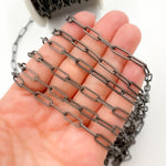Load image into Gallery viewer, Rhodium Sterling Silver Matte Paperclip Chain