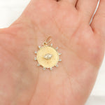 Load image into Gallery viewer, Gold Diamond Round Eye Charm