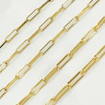 Load image into Gallery viewer, Gold Plated 925 Sterling Silver Flat Paperclip Chain