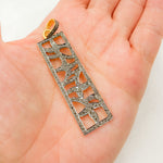 Load image into Gallery viewer, DP167. Diamond Sterling Silver Rectangle Pendant