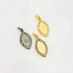 Load image into Gallery viewer, DC035. Diamond Sterling Silver Marquise Pendant