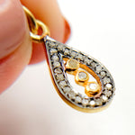 Load image into Gallery viewer, Diamond Sterling Silver Drop Charm