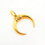 Load image into Gallery viewer, DC891. Diamond Silver Horn Charm
