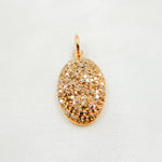 Load image into Gallery viewer, DC924. Diamond Sterling Silver Oval Charm