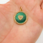 Load image into Gallery viewer, GDP229. 14K Gold Round Heart Pendant