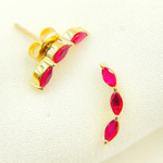 Load image into Gallery viewer, EFF51815RU. 14k Solid Gold Ruby Studs