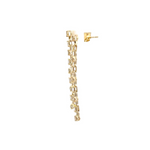 Load image into Gallery viewer, EFG52100. 14k Solid Gold Diamond Baguette Dangle Earrings