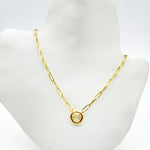 Load image into Gallery viewer, TRE008. 14K Yellow Gold Hollow Flat Paperclip Chain