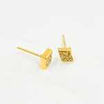 Load image into Gallery viewer, Diamond Sterling Silver Rhomb Studs