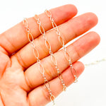 Load image into Gallery viewer, 1023SS+GF. Two Tone Oval and Round Links Chain