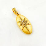 Load image into Gallery viewer, DP288. Diamond Sterling Silver Oval Star and Rhombus Pendant
