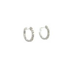 Load image into Gallery viewer, EHD57037W. 14k Solid Gold Baguette Hoops
