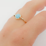 Load image into Gallery viewer, Shop 14k Solid Gold Round Turquoise and Diamond Ring