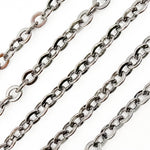 Load image into Gallery viewer, V66BR. Black Rhodium Sterling Silver Cable Chain