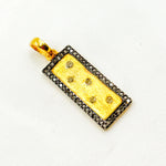 Load image into Gallery viewer, DP323. Diamond & Sterling Silver Rectangle Pendant