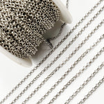 Load image into Gallery viewer, Sterling Silver Rolo Chain