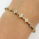 Load image into Gallery viewer, BNL68567. 14K Solid Yellow Gold Diamond and Gemstone Bangle