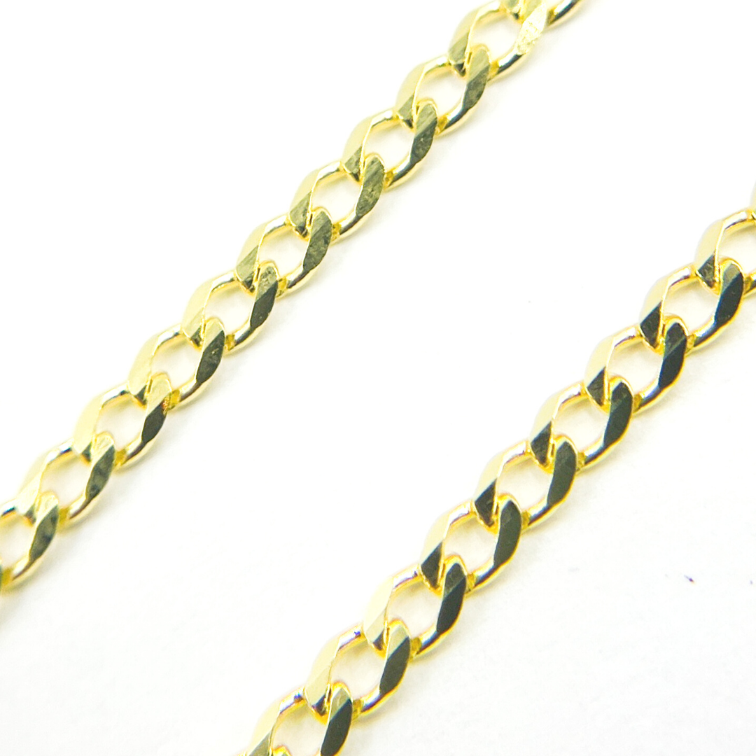 14K Solid Gold Curb Chain