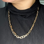 Load image into Gallery viewer, 14K Solid Hollow Gold Diamond Cut Cut Marina and Cable Link Chain