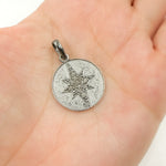 Load image into Gallery viewer, DP287. Diamond Round Star Pendant