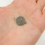 Load image into Gallery viewer, DC384. Diamond Sterling Silver Round Connector