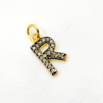 Load image into Gallery viewer, DC506. Diamond Sterling Silver Letter "R" Charm