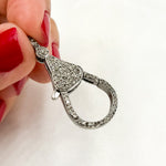 Load image into Gallery viewer, Shop Now Silver Pear Shape Trigger Clasp
