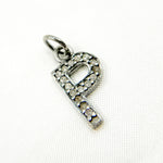 Load image into Gallery viewer, DC184. Diamond Sterling Silver Letter "P" Charm