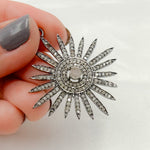 Load image into Gallery viewer, DP065. Diamond Sterling Silver Sun Pendant with Gemstone