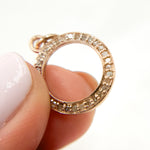 Load image into Gallery viewer, DC856. Diamond Sterling Silver Round Charm