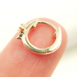 Load image into Gallery viewer, EHB56865. 14k Solid Yellow Gold Diamond Huggie Hoop Earrings