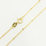 Load image into Gallery viewer, 027R02S3TP0L8L. 14K Solid Yellow Gold Cube Satellite Necklace