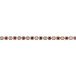 Load image into Gallery viewer, BFK60977RU. 14K Solid Gold Diamond and Ruby Bracelet