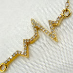Load image into Gallery viewer, NFB71213. 14K Solid Gold Heartbeat Diamond Necklace
